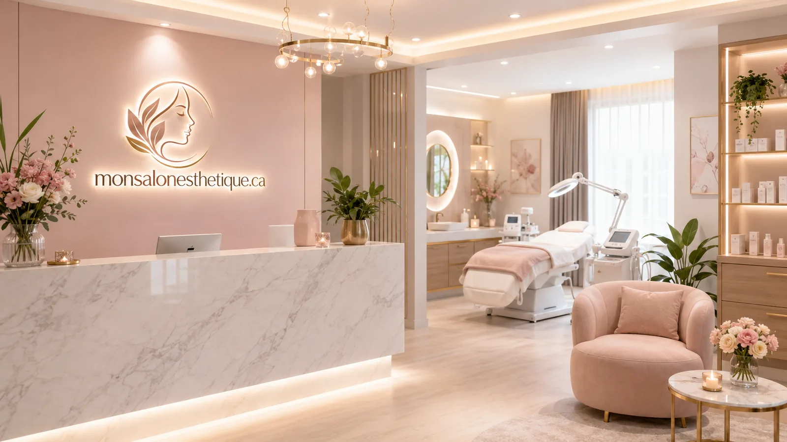 Intérieur d'un salon de coiffure moderne